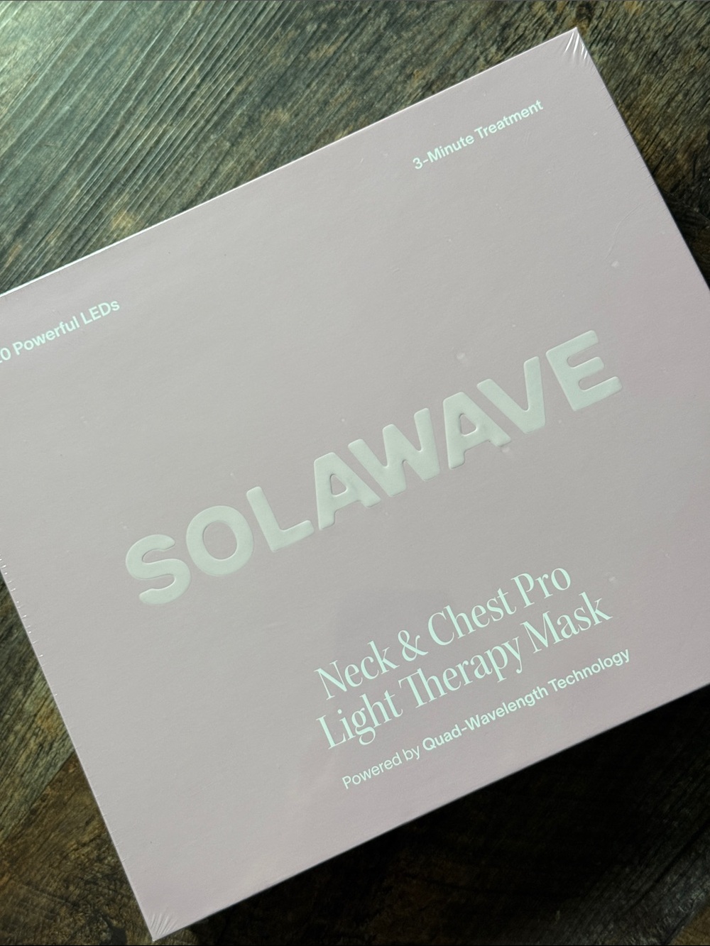 Solawave Neck & Chest Pro Light 3 Minute Treatment Therapy Mask — Pink.